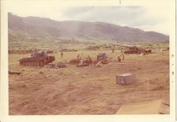 One of C Batterys three guns at Vandergrift in the summer of 1970.